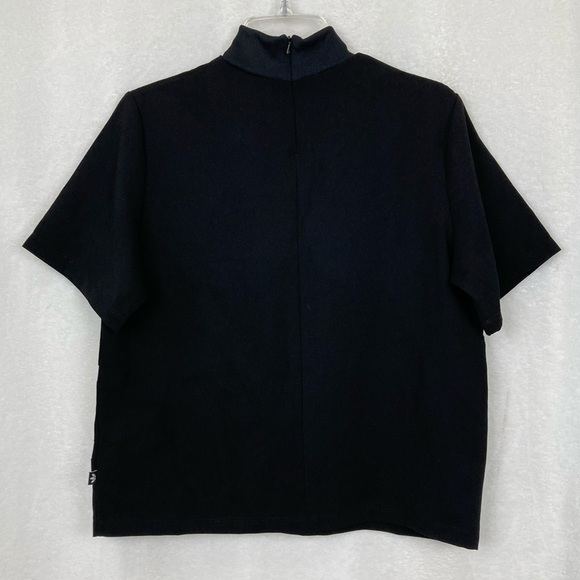 Adidas Women’s Tone-onTone Trefoil Three Stripes Mock Neck Crop Performance Top - Picture 3 of 14